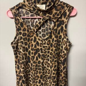 Fantastic fawn leopard print sleeveless
